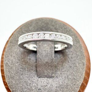 VTG Sterling Silver 925 Cubic Zirconia Channel Set Statement Ring Size 6.5